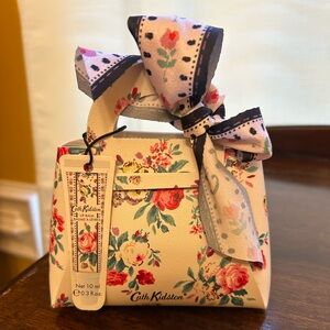 Cath Kidston Floral Mini Purse Bag With Lip Balm and Hand Cream Roses NWT